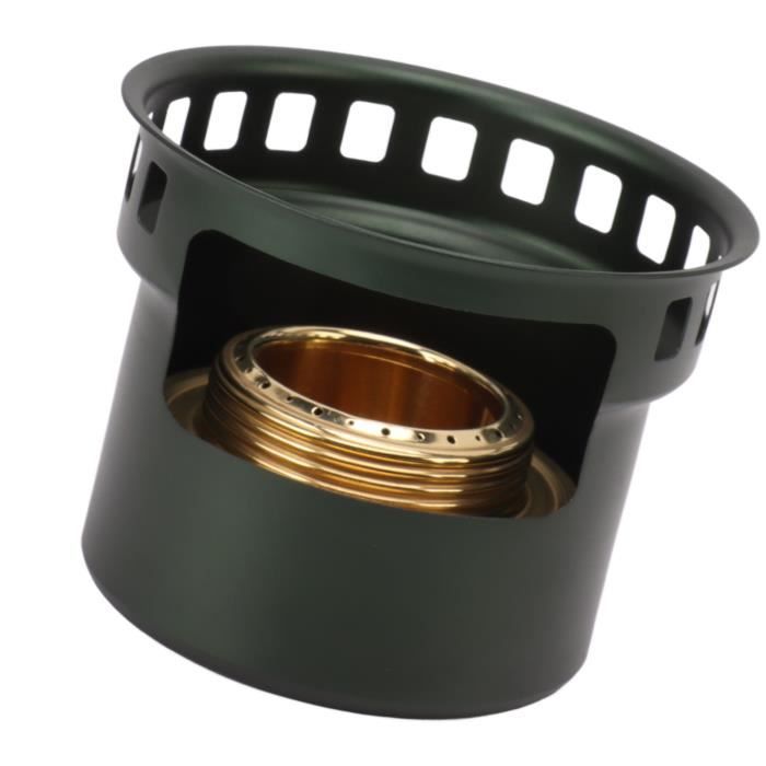 R??chaud ?? alcool compact et portable en titane pour