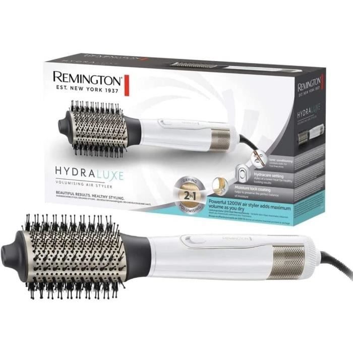 Brosse Soufflante Ionique Remington [3en1: Sèche, Coiffe & Hydrate] Hydraluxe (Brosse ovale pour des cheveux souples et