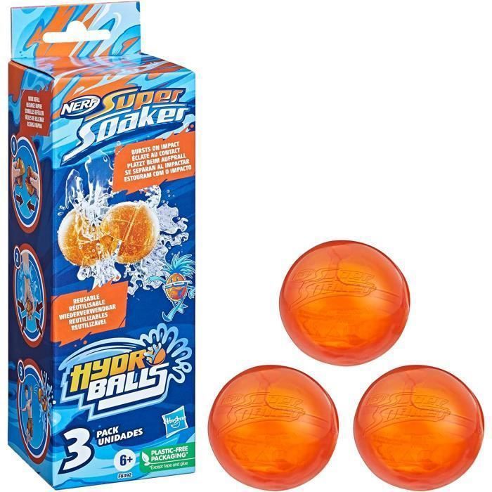 Nerf Super Soaker Hydro Balls - Pack de 6 balles d'eau réutilisables
