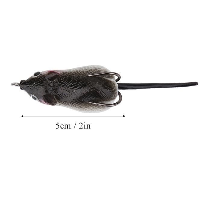 Leurre De Pêche Vintage Shakespeare Souris Nageuse En Bois - USA