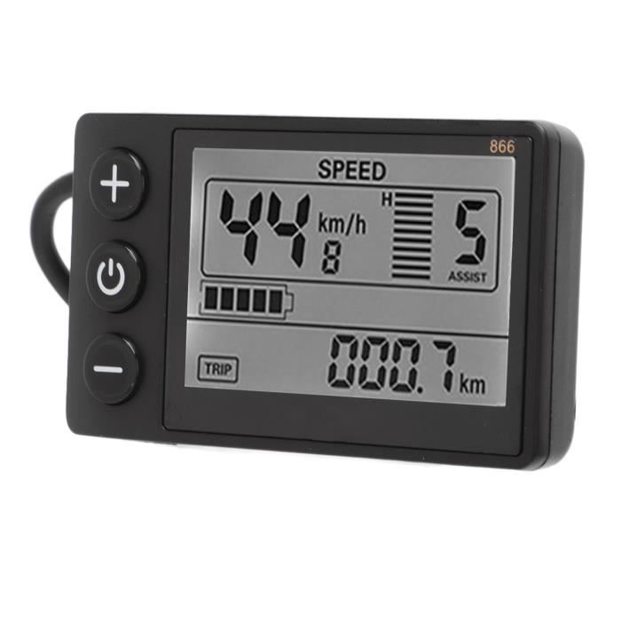 Écran Protocole UART/CAN Pour Vélo électrique Bafang | Compatible BBS01/02/03, M620, G510, Etc. | Affichage LCD Noir