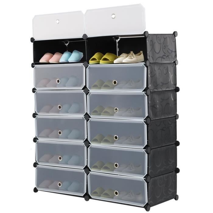 Penderie Etagere A Chaussures Modulable Diy 12 Cubes Meuble