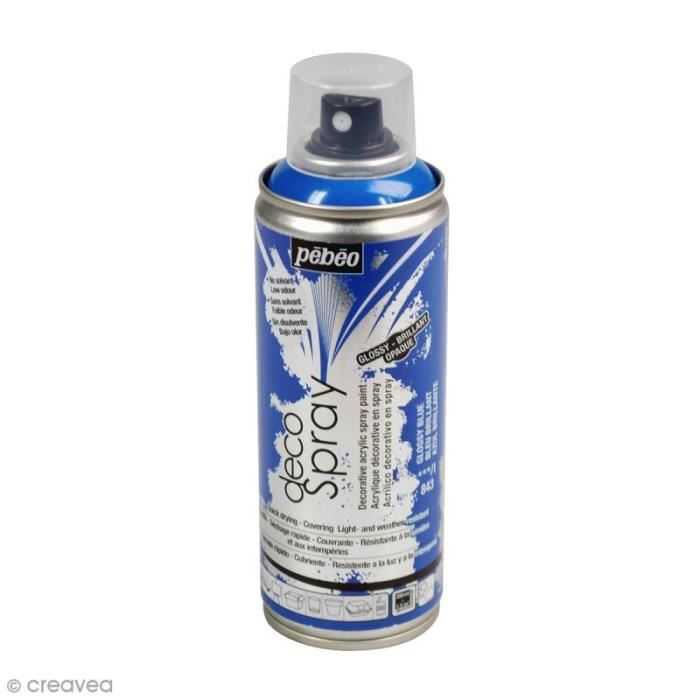 Bombe de peinture DecoSpray 200 ml Peinture pour loisirs créatifs DecoSpray : Couleur : Bleu brillantQuantité : 200 ml (couvre une