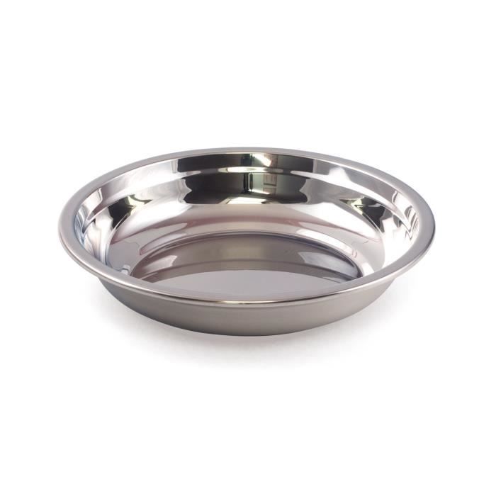 ASSIETTE CREUSE 22*22*42 EN INOX BRILLANT