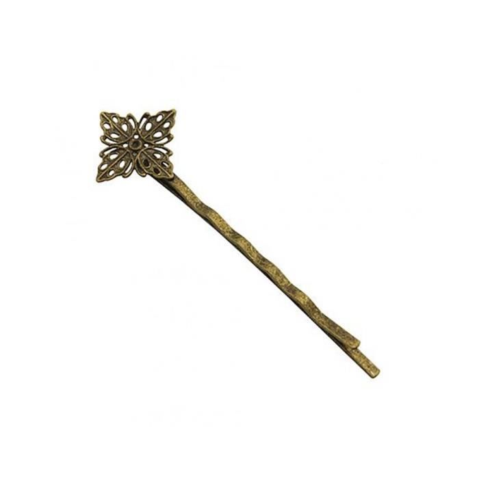 Accessoires création epingle à cheveux fleur de vent 62 x 17 mm (5 pièces) Bronze