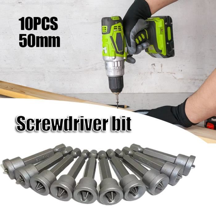 10 Embouts Visseuse PH2 Pour Placo Avec Butée De Profondeur - Marque Silverline, Neufs