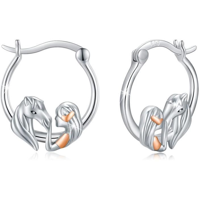Boucles d'oreilles chat argenté pour petites filles • Enfant World
