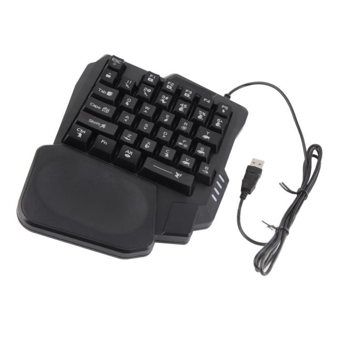 Clavier de jeu à une main - SHIPENOPHY - K13 - 35 touches - Étanche - Rétroéclairage 3 couleurs