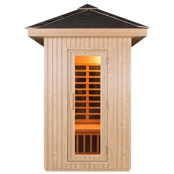 SNÖ Sauna infrarouge extérieur panneaux carbone 2 places 2080W — free download