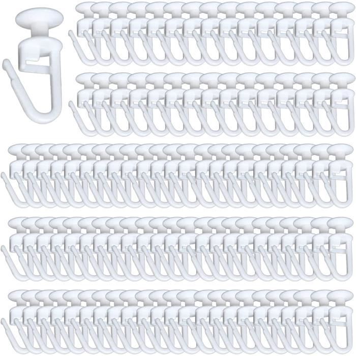 Glisseurs Pour Tringles à Rideaux Victoria M. – Lot De 20, Plastique Blanc, Transformation Rail, Protection Tissu
