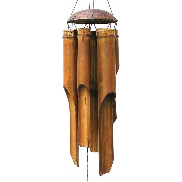 KL21370-CARILLON Relaxant Bambou Cour Jardin Extérieur Vent Vivre
