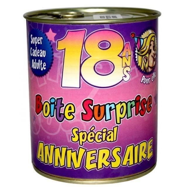 Boite Surprise Anniversaire 18ans Femme X1 Cdiscount Maison
