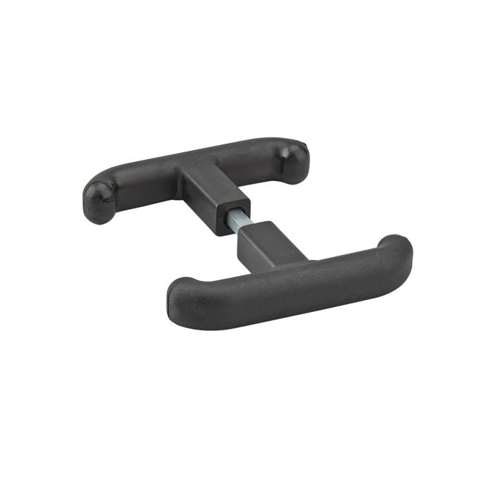 Poignée de porte t. double carré 8 mm noir pour réf. 096562 pour porte de  garage 7 mm