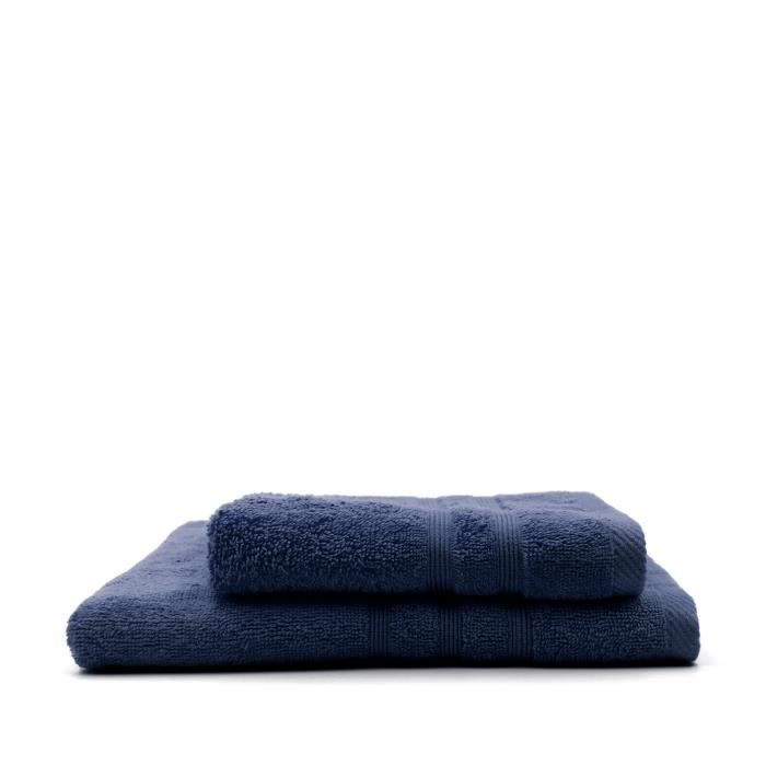 2 serviettes de bain et 2 petites serviettes r/ésistants /à la d/écoloration Gris Basics Lot de 2 draps de bain