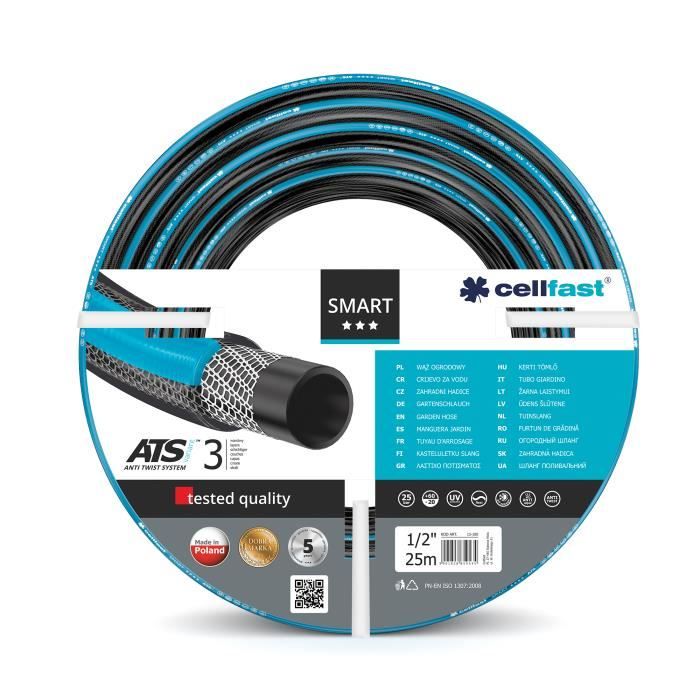 Tuyau darrosage - Smart - ATSV 13-100 - 25m - 3 couches - Résistant aux UV et algues