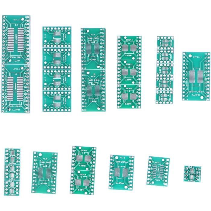 Sourcing Map 8pcs Dip IC Puce Prise Adaptateur 2.54mm Pas 7.6mm