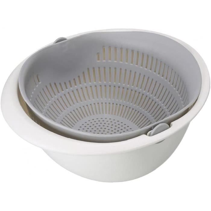 Passoire Double Couche 2 En 1 Rose - Panier Égouttoir Fruits & Légumes, Mini Bol Lavage Baies, Raisins, Tomates, Sans BPA