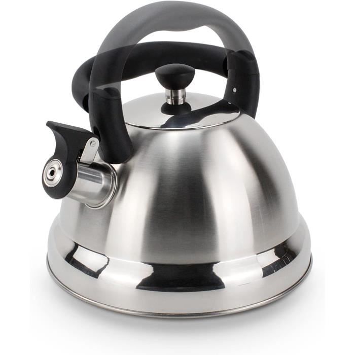 Bouilloire Sifflante En Inox 2L – Compatible Induction – Poignée Anti-chaleur – Pour Camping, Cuisine, Feux De Bois - 3