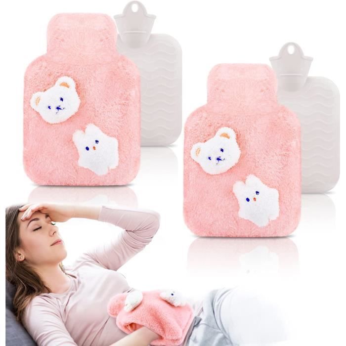 Bouillotte En Fausse Fourrure Avec Pompons Olivia Rocco - Capacité 2 Litres - Thermothérapie Hiver