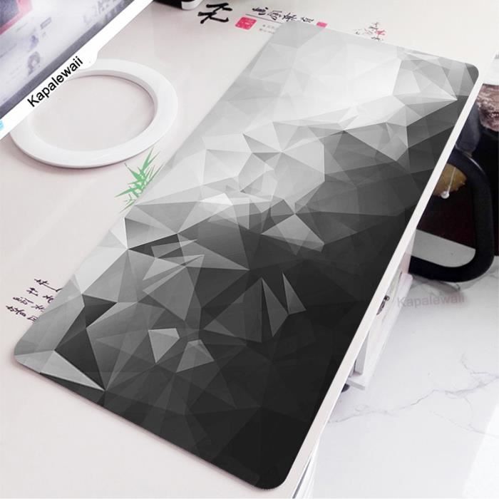 Tapis de bureau noir et blanc tapis de souris de jeu grand tapis de souris Gamer PC accessoires