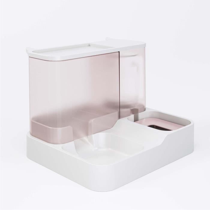 Meilleurs prix pour Gamelle pour Chat 2-En-1, Distributeur d’Eau Automatique , Bol à Nourritures pour Chat Chien Animaux (Rose) abilityshop