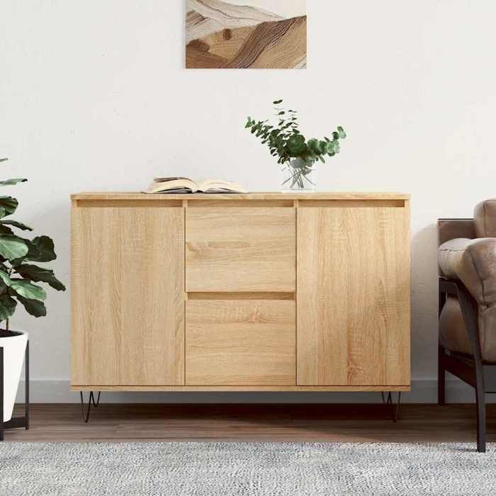 vidaXL Buffet Armoire Latérale avec Pieds Meuble de Rangement Organisateur de Salon Salle de Séjour Intérieur 827207