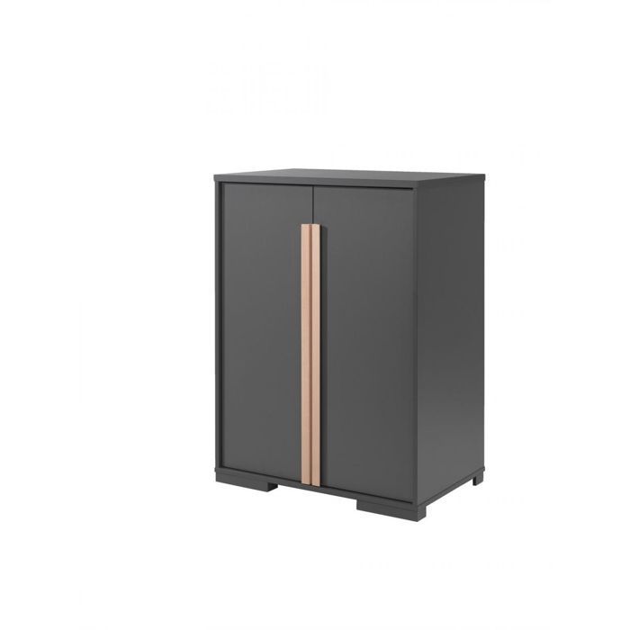 Armoire 2 portes pour lit Gris - VIPACK - Bois - Dès 2 ans Armoire 2 portes pour lit Gris - VIPACK - Bois - Dès 2 ans