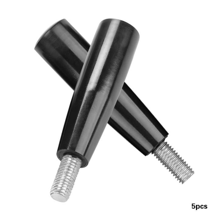 Poignée De Serrage Avec Filetage Moleté Volant Avec Douille En Fer Filetee Abs Noir M10 50pcs 89521700