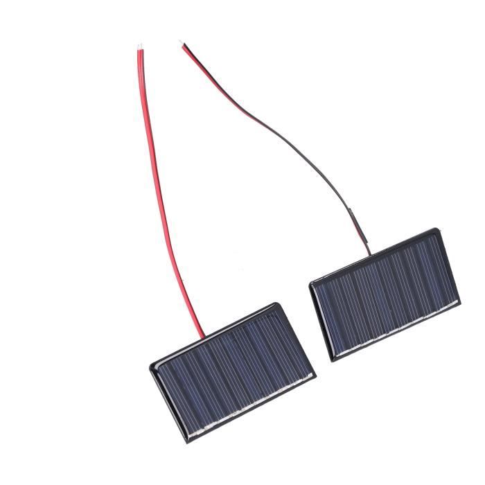 Module Panneau Solaire Mini 5V 0.3W - Polysilicium - DIY Éclairage Solaire Jardin Jouets - 2 Pièces