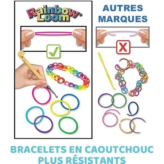 Kit Métier à Tisser Loom Bands Avec 600 élastiques | Pour Faire Des Bracelets Rainbow | Activité Créative Enfants