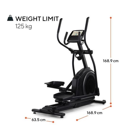 Velo elliptique Carbon EL NORDICTRACK Ecran tactile 5 18 niveaux de resistances Noir Cdiscount Sport