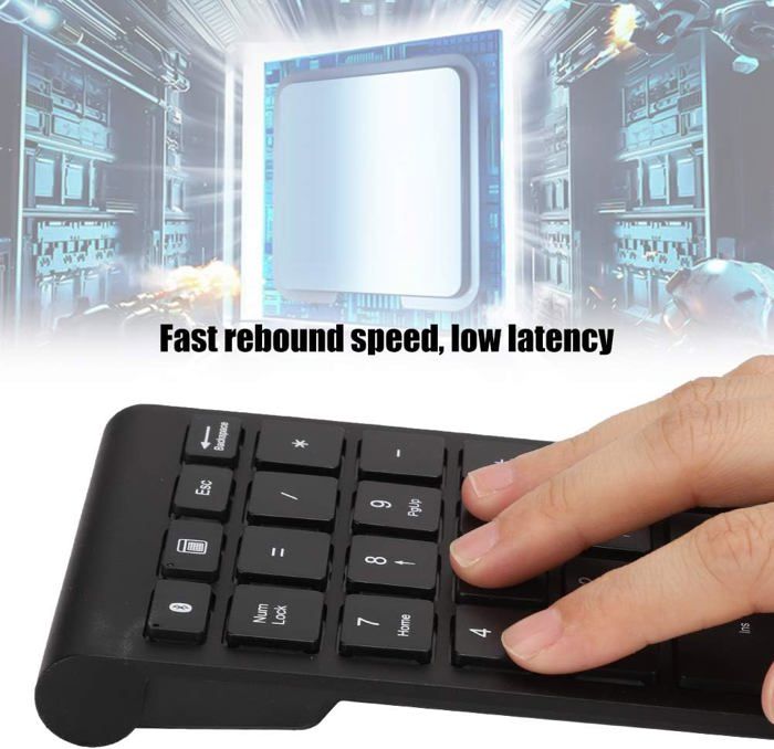 Goshyda Pavé Numérique 22 Touches Bluetooth - Mini Clavier Sans Fil Or Rose Pour PC