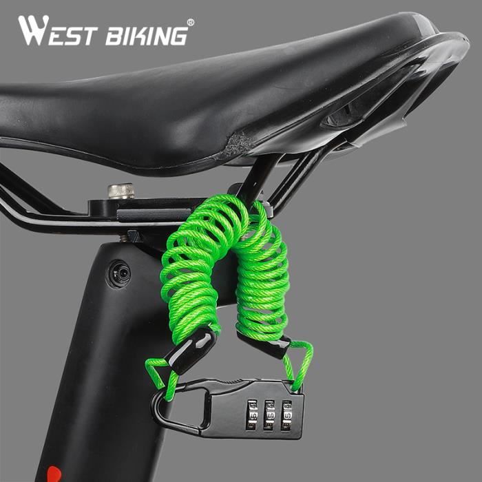 WEST BIKING-Serrure en U pour vélo en acier au carbone, antivol