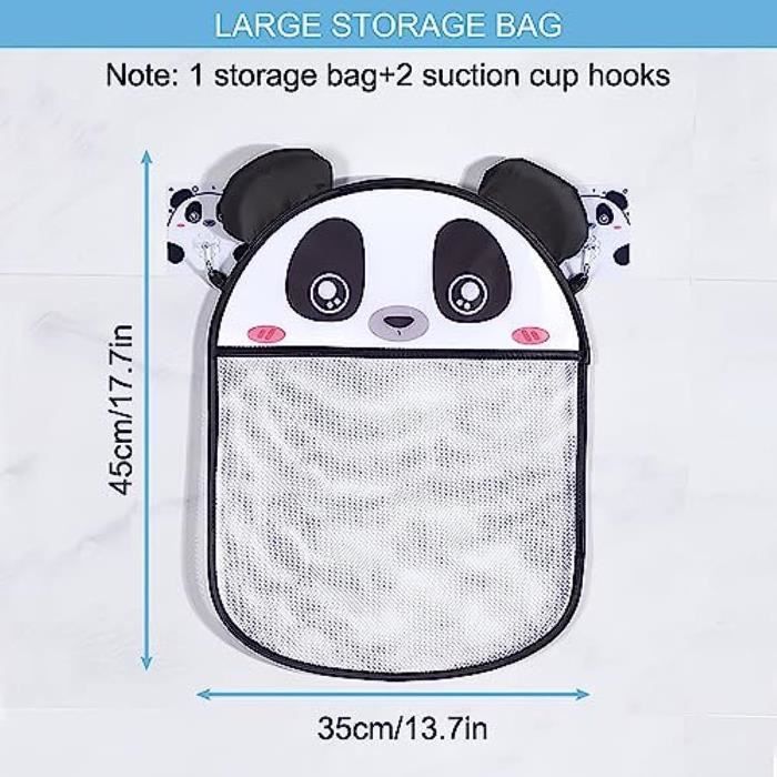 brunoko Sac d'angle en Filet de Bain pour Rangement de Jouets de Bain