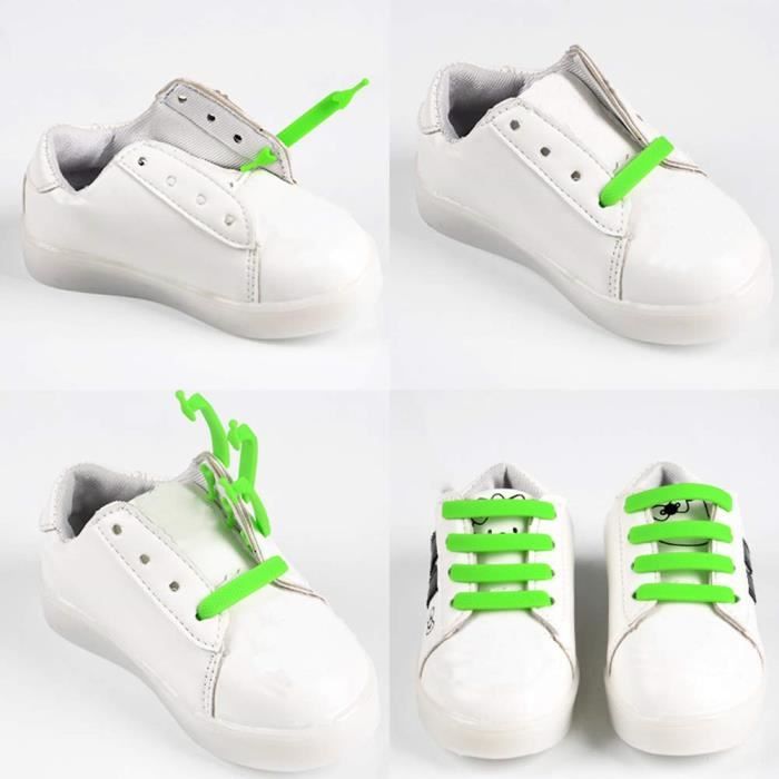 Lacets Elastiques Enfant 6 Paquets Silicone Imperm able Lacets