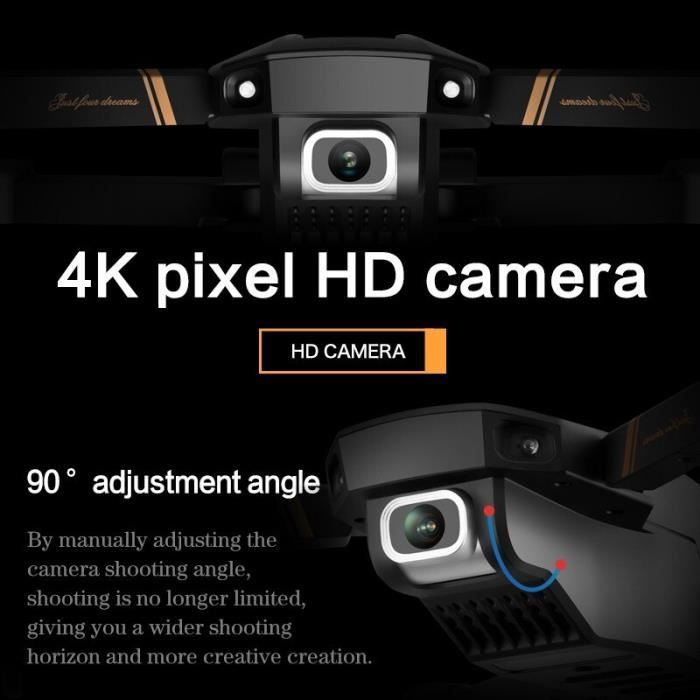 Caméra pliable FPV 4 K Drone FPV pliables avec 5 G WIFI 360° librement rotatifs
