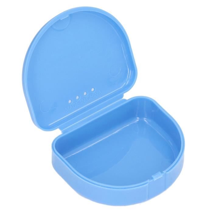 Jidyllic Boîte à Dentiers Avec Passoire – Portative, étanche, Compacte 7,8 Cm – Pour Prothèses, Appareils Orthodontiques, Bijoux – Bleu Royal