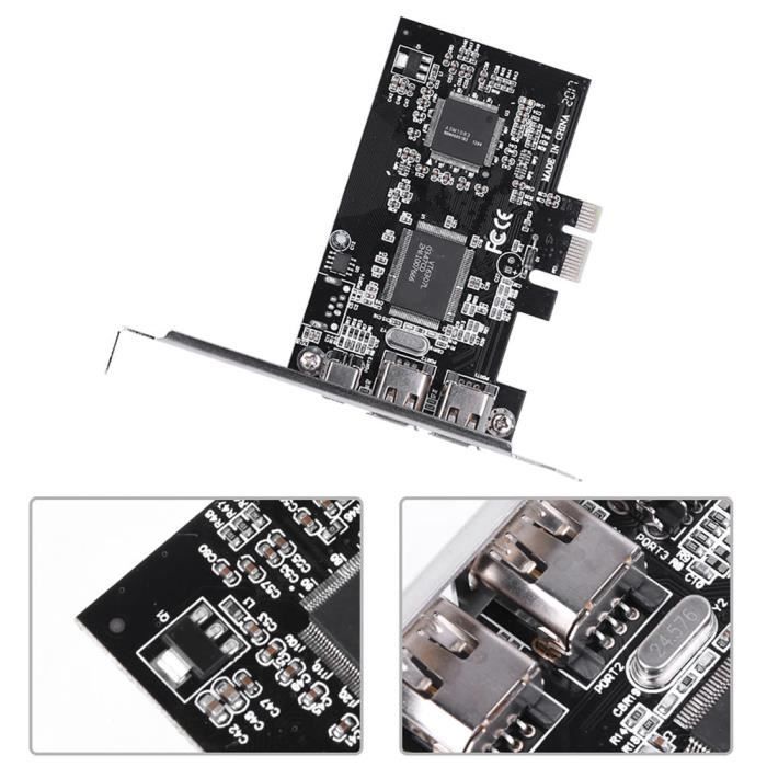 Carte PCIE Firewire VBESTLIFE - 3 Ports IEEE 1394 Pour PC