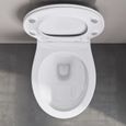 Sogood® WC Suspendu Blanc Cuvette Céramique Toilette Abattant Silencieux avec Frein de Chute Aix126-2