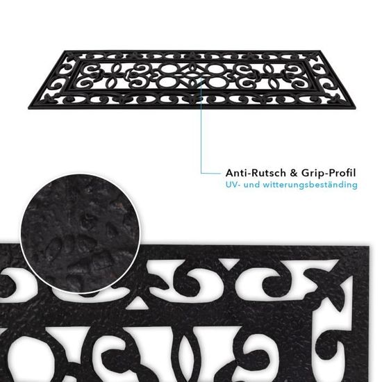 Tapis D'escalier Antidérapant Pour Marches Extérieures - Caoutchouc