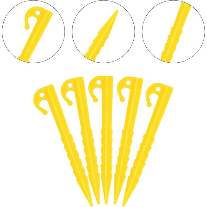 Piquets De Camping En Aluminium - Pic Vissé Pour Tente, Store, Bâche, Sol Dur Et Sable, 27g
