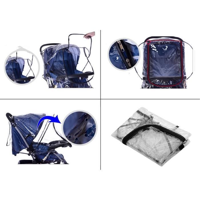 Habillage pluie poussette canne chicco top