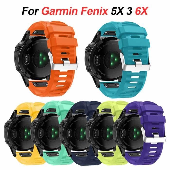 Bracelet Silicone QuickFit pour Montre Garmin Fenix 5X