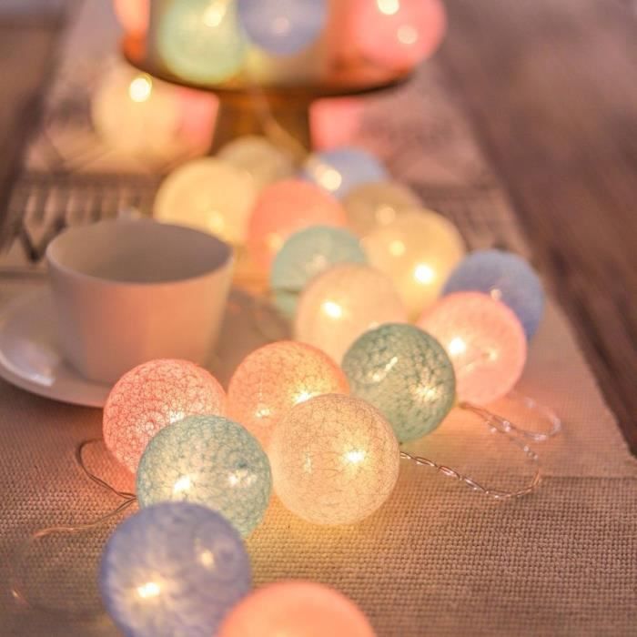 GUIRLANDE LUMINEUSE,Silver ball-3M 20LED-Warm--Guirlande lumineuse boule  marocaine à lumière LED, décoration de noël, pour chambre'e - Cdiscount  Maison