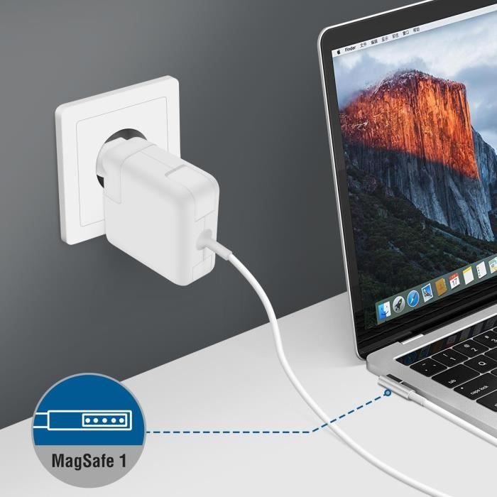 Chargeur Secteur MacBook Air MagSafe 2 45 W / 14.85V 3.05A LinQ A2-45W