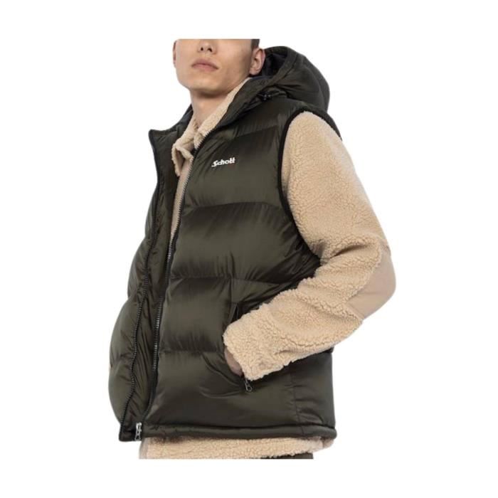 Doudoune sans manches Schott IDAHO2V Vert Mixte 100 nylon Vert Cdiscount Pret a Porter