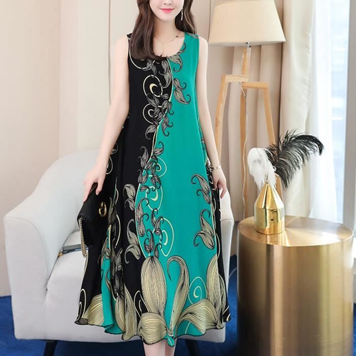 Nouveau Grande Taille Femmes Robe D ete 2019 Vestidos Style Femmes Vetements En Vrac Femmes Vetements Decontracte De color 13 Color 13 Cdiscount Pret a Porter