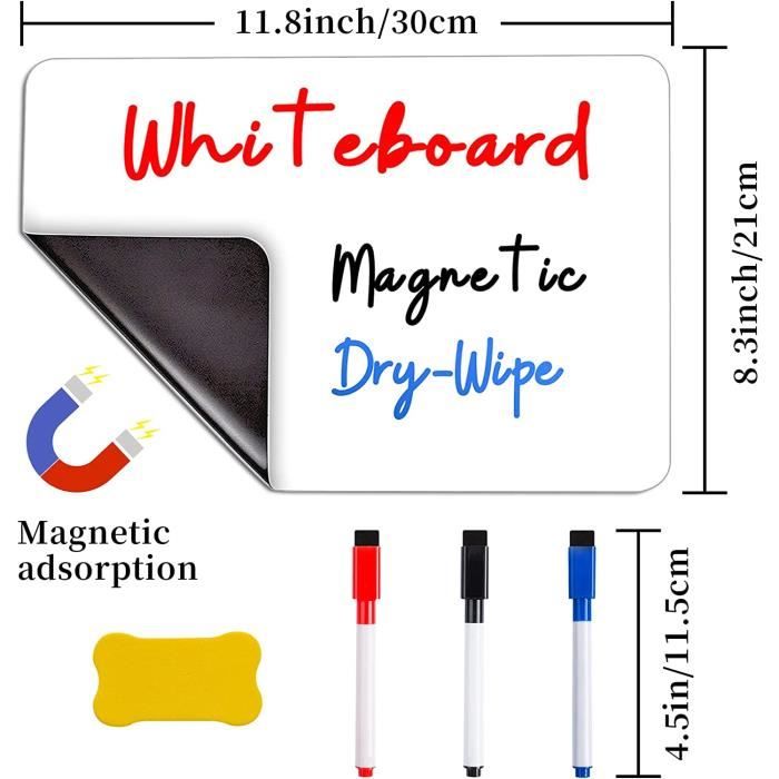 AIYONG Tableau Blanc Frigo Magnétique,liste de Courses Magnétique