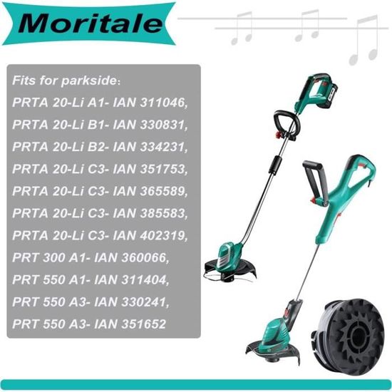 Bobines De Rechange Pour Débroussailleuse Parkside Lidl - 8,3 M X 1,6 Mm, Compatibles PRTA 20-Li, PRT 550, PRT 300
