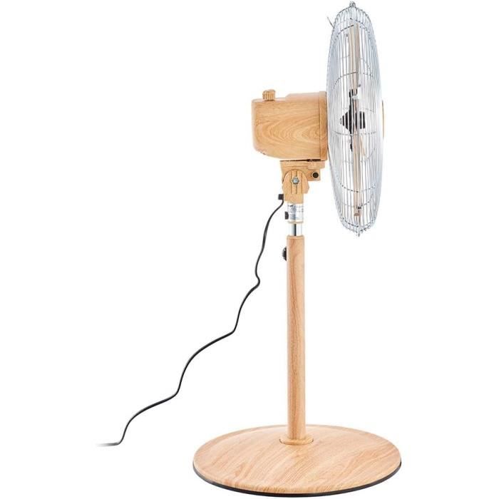 Wood Air Stand Ventilateur sur pied réglable en hauteur Design — free download